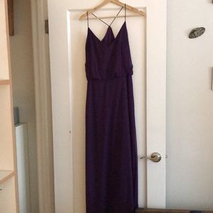 Alfred sung purple floor length dress